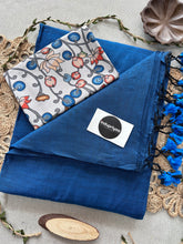Firoji Handloom Khadi Cotton Saree With Kalmkari Print Blouse